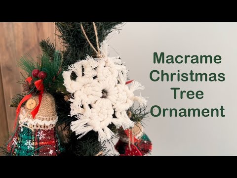 🎄 Easy Macrame Christmas Ornament Tutorial | DIY Holiday Decor