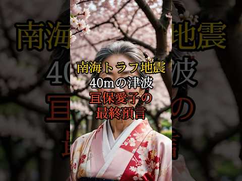 南海トラフ地震で「40mの津波」冝保愛子の最終預言【 スピリチュアル 怪談 都市伝説 予言 ミステリー 】