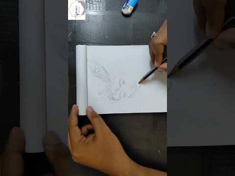 Shri Krishna Drawing | Krishna Sketch #shorts #youtubeshorts #drawing