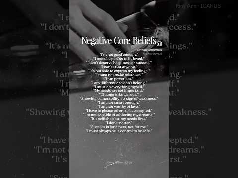 Knowing your core negative beliefs is such an important part of the healing process 🩵