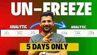 UNFREEZE Your YouTube Channel in Just 5 Day's | YouTube Channel Unfreeze Kaise Kare 2024