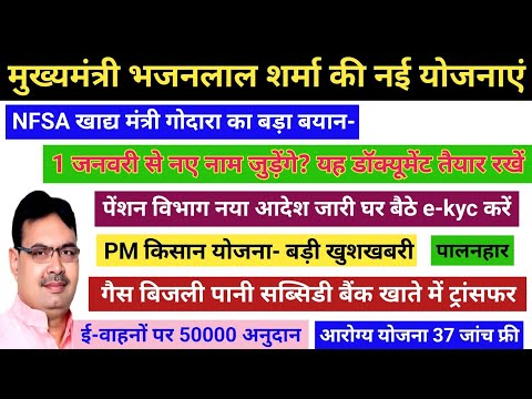 मुख्यमंत्री भजनलाल की नई योजनाएं एवं घोषणाएं 2024 | राजस्थान की नई योजनाएं 2024 | नई योजनाएं 2024