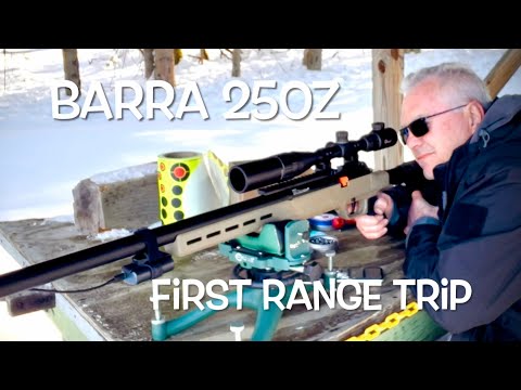 Barra 250z .25 cal PCP rifle first range trip @BuckRailAirguns @maple_custom @barraairguns