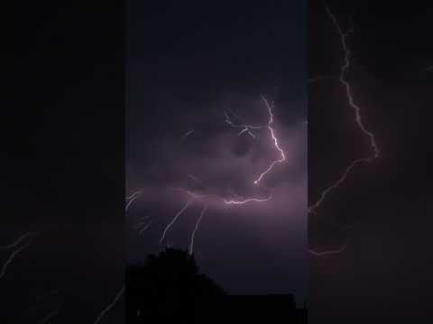 Insane lightning show last night!                                 #asmr #thunderasmr #slomolightning