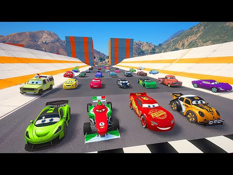 Lightning McQueen & Friends - Race Random Pixar Cars Francesco Bernoulli Sally Todd Pizza Smokey