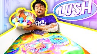 EVERY LUSH BATH BOMBS BATH CHALLENGE!