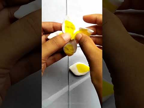 Frangipani//কাঠগোলাপ making with clay#shorts  #clay