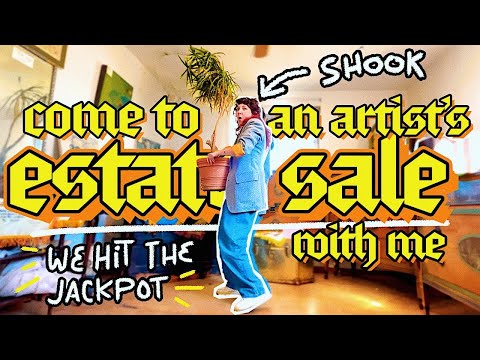 Let's go to an ARTIST'S ESTATE SALE! ⭐ Thrift haul & vintage home decor Fall 2023