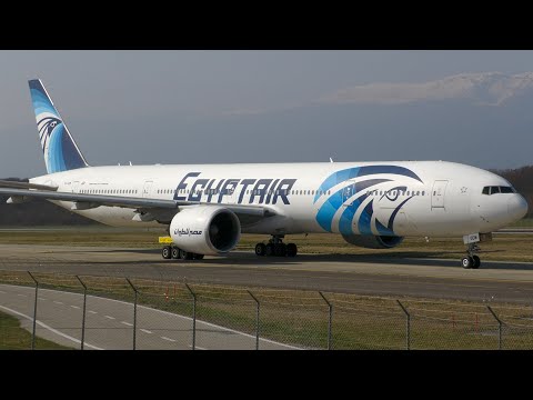 4K | *Diversion* EgyptAir Boeing 777-300ER SU-GDM takeoff at Geneva/GVA/LSGG