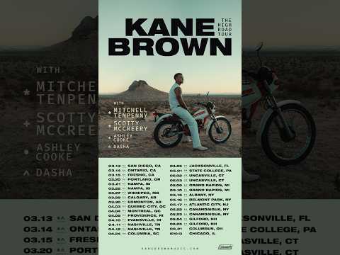 The High Road Tour. pre-sale starts 10/15 at 10am local. register for access at kanebrownmusic.com