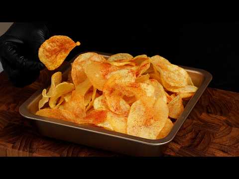 How to make Crispy Potato Chips Spicy | Perfect Potato Chips | ASMR