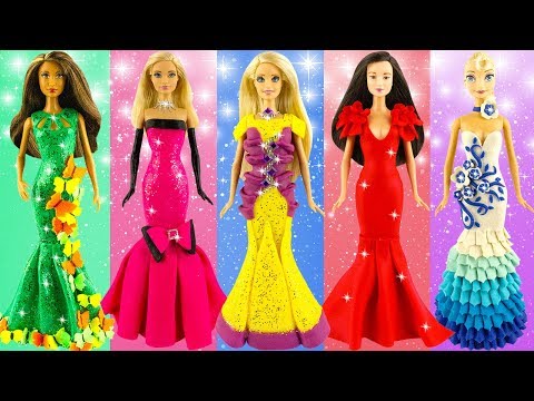 How to make Glitter toy dresses | New play doh design