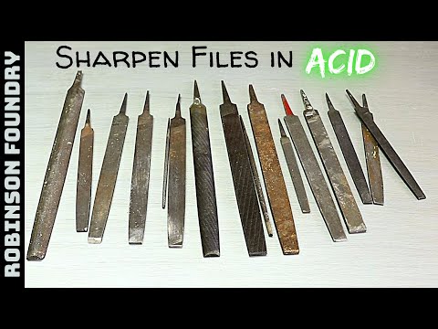 Can you sharpen a dull file in Acid? Sharpening metal files - Experiment