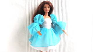 Fairy Barbie dress - NO Sew - DIY - 5-Minute Dress