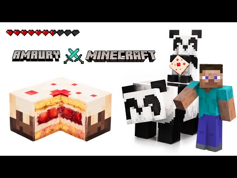 Chocolate Minecraft Panda and Cake!