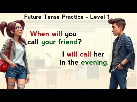 Simple Future Tense | English Conversation Practice - Level 1