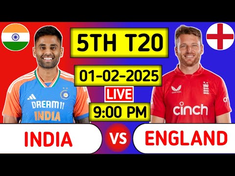 India Vs England 5th T20 Live Score