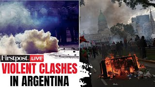 Argentina Protests LIVE: Police Fire Tear Gas, Rubber Bullets; Protesters Set Police Vehicle on Fire