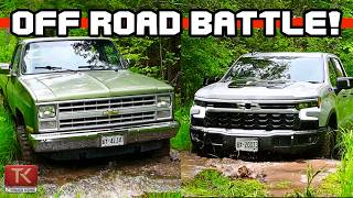 New Chevy VS Old Chevy! Can a Silverado Bison Keep Up With Big Green (AKA a 1985 Chevy K10)?