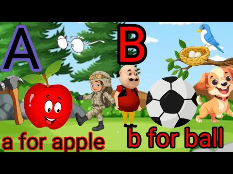 Learn Alphabets A to Z labcd with Live Example | A for Apple | Alphabets With Words | English