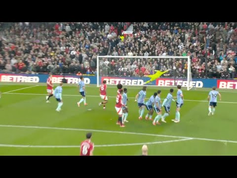 Bruno Fernandes Free Kick Goal vs Arsenal, Manchester United vs Arsenal Highlights Premier League 25