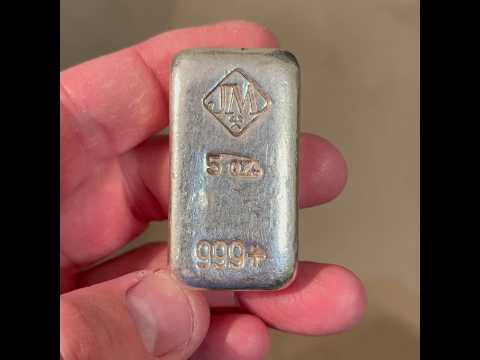 Johnson Matthey ~ Poured 5oz Silver Bar