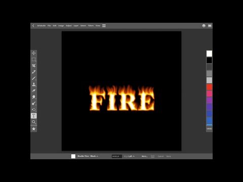 Hot Fire Text effect in Artstudio Pro