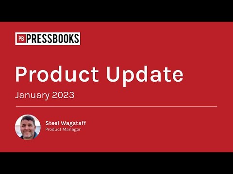 January 2023 Pressbooks Product Update