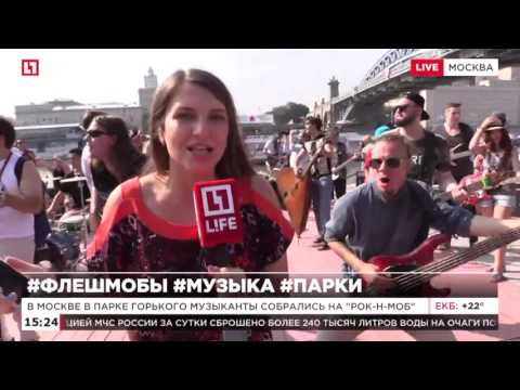 Live broadcast of second Rocknmob on Russian TV channel Life