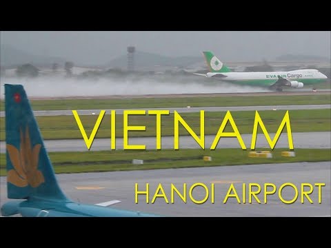 Terminal Plane Spotting in Hanoi, Vietnam | Very Heavy Rain | Timelapse + Close ups + Take Offs