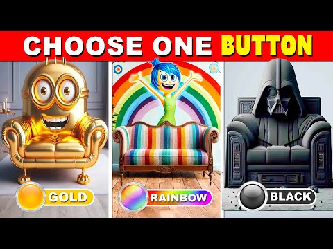 Choose One Button! Rainbow, Gold or Black Edition 🌈⭐️🖤 Quiz Zone