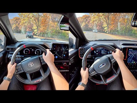 2024 Toyota Tacoma TRD Pro vs. Ford Ranger Raptor - POV On-Road Driving Impressions