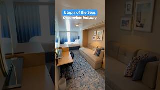 Oceanview balcony tour on Utopia of the Seas! #cruise #royalcaribbean #utopiaoftheseas