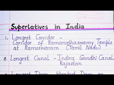 Superlatives in India