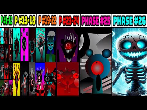 Phase 1 VS Phase 2 VS Phase 3 - 4 VS Phase 5 VS Phase 6 VS Phase 7-16-26 in Incredibox Sprunki !!