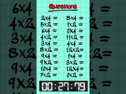 2 and 4 Times Table Test | Maths Questions | #Shorts | MC Grammar 🎤