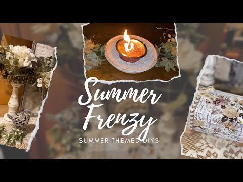 Summer Frenzy - Easy To Make Summer Themed DIYs -Dollar Tree Summer Projects