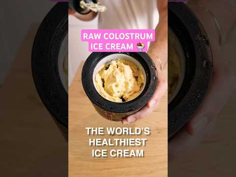 Raw Colostrum Ice Cream 🤯🍨 #icecreamrecipe #healthyfood #healthylifestyle