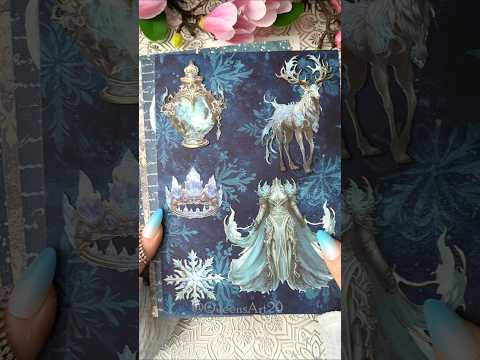 ASMR | Winter Fantasy | Creative Journal | journal with me!#journal #asmr #scrapbook #art  #fun