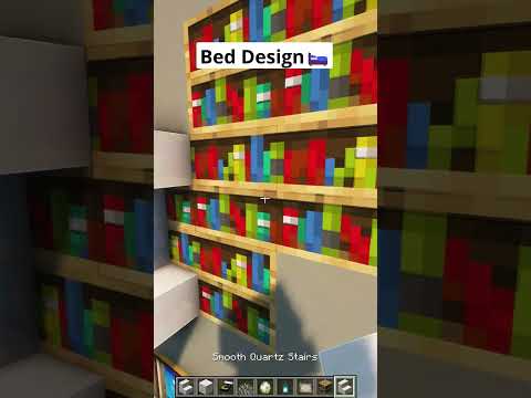 Minecraft Bed Design🛏️ #shorts