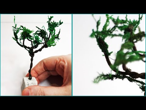 Miniature Wire Tree with Industrial Pot | Mini Tutorial DIY Dollhouse Plant | Wire Art