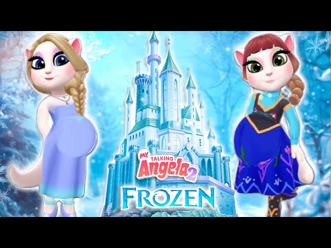 My Talking Angela'm 2 😻 || FROZEN | Pregnant Elsa vs Pregnant ANNA | New Update || Cosplay