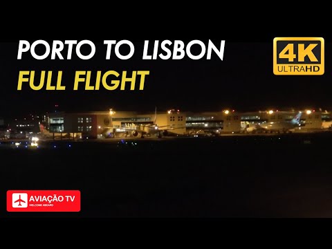 Porto to Lisbon Night Flight • TAP Air Portugal • Airbus A321-211