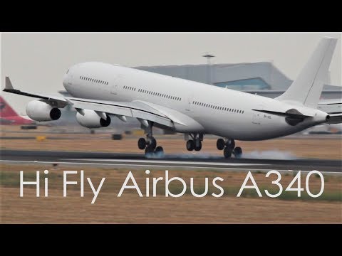 Hi Fly Airbus A340 landing in Lisbon from Recife | TP12 | TAP Air Portugal - Hi Fly