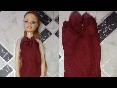 Diy Barbie long dress making