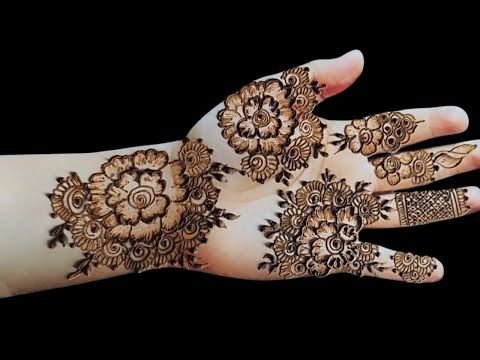 Front hand mehndi design easy and Beautiful