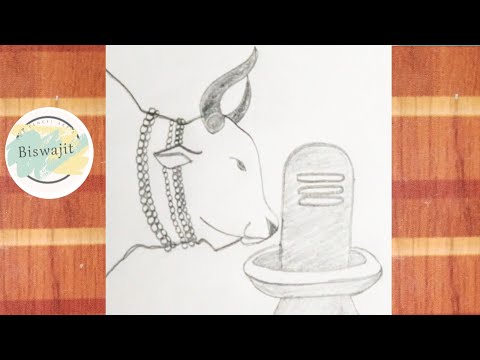 Lord Shiva drawing for nandi maharaj | Easy beautiful Shiva drawing | pencil drawing of shivlingam