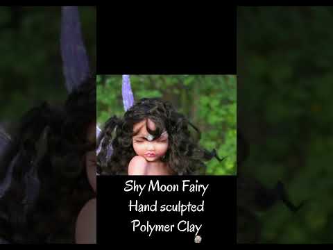 Shy Moon Fairy #ellenfaeforest #polymerclay #shorts #short #artist #doll #ooak #polymerclayartist