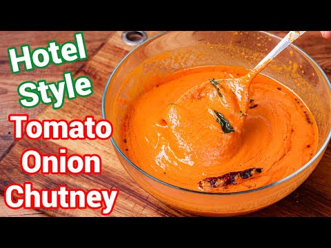 Hotel Style Tomato Onion Chutney Recipe - Best for Idli, Dosa, Pongal & Rice | Onion Tomato Chatni