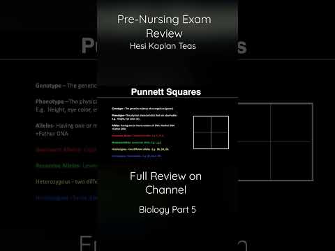 Pre-Nursing Exam Review |Biology Part5